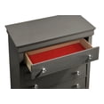 thumbnail image 6 of Blaze Modern Style Full 5PC bedroom set made with Wood & LED Headboard in Gray, 6 of 19