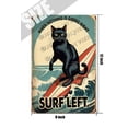 thumbnail image 5 of Black Cat When Nothing is Going Right Surf Left Vintage Aluminum Sign 12x8 IN Cat Decor Funny Cat Bathroom Wall Decor, 5 of 6
