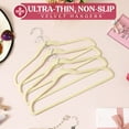 thumbnail image 4 of Lux Decor Collection Velvet Hangers for Skirt Pants 50 Packs, Non Slip Space Saving Clothes Hangers for Skirts, Ivory, 4 of 10