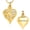 Gold, variant on Heart Crystal Setting Wing Cremation Jewellery Urns For Ashes Keepsake Necklace Always on my mind forever in my heart