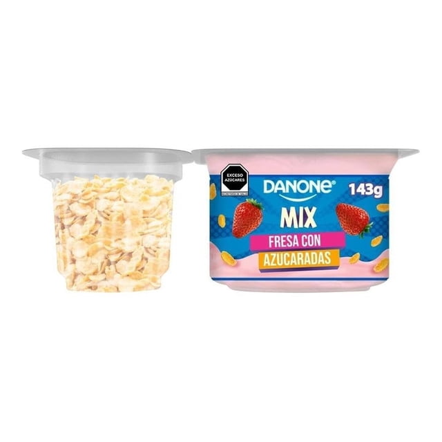 Yoghurt Danone mix sabor fresa con cereal azucarado 143 g