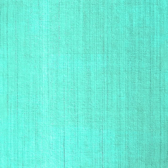 Ahgly Company Machine Washable Indoor Square Oriental Turquoise Blue Industrial Area Rugs, 6' Square