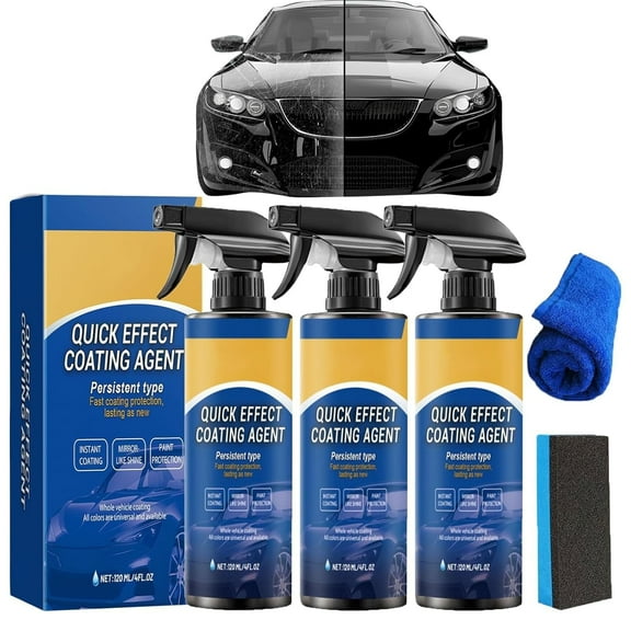 Undersunnie Car Spray - Quick Effect Car Coating Spray, Ultimate Shine & Protection, Fast-Acting Glass-Finish Coating (3 Sets)