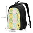 thumbnail image 5 of Pofeuu Daisies Flowers Print Storage Laptop Backpack with USB Charging Port[Water Resistant] College Computer Bookbag Fits, 5 of 7
