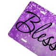 thumbnail image 3 of Yehwow Blessed Purple Glitter Metal Car Plate Decorative Aluminum License Plate Tag Sign, 3 of 5