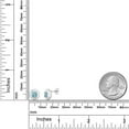 thumbnail image 2 of Gem Stone King 1.70 Ct Round 5mm Blue Zircon 925 Sterling Silver White Enamel Stud Earrings for Women Men, 2 of 3