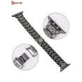 thumbnail image 5 of Spencer Stainless Steel Bling Bands Compatible with Apple Watch Band 42mm 44mm Metal Replacement Wristband Women iWatch Series 5 4 3 2 1 "Black", 5 of 8