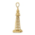thumbnail image 2 of 14k Yellow Gold Oil Derrick Pendant for Men or Unisex, Industrial Energy Symbol Necklace, Mechanical Design Rig Charm, Strength Jewelry for Oil and Gas Professionals, 2 of 5