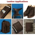 thumbnail image 6 of ELW Grass Fed Leather 8-10 oz. 3-4mm Heavy Duty Pre-Cut 2 PCS 6"x6" Dark Brown Full Grain Cowhide for Tooling, Carving, Holsters, Belts, Bags, Boots, Shoes, Cases, Repair, Knife Sheaths, Furniture, 6 of 7
