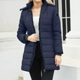 thumbnail image 2 of Winter Jackets for Women Water Detachable Hood Coat For Warm Long Sleeve Winter Outerwear Reversible Thermal Jacket With Pockets Winter Coats for Women, 2 of 8