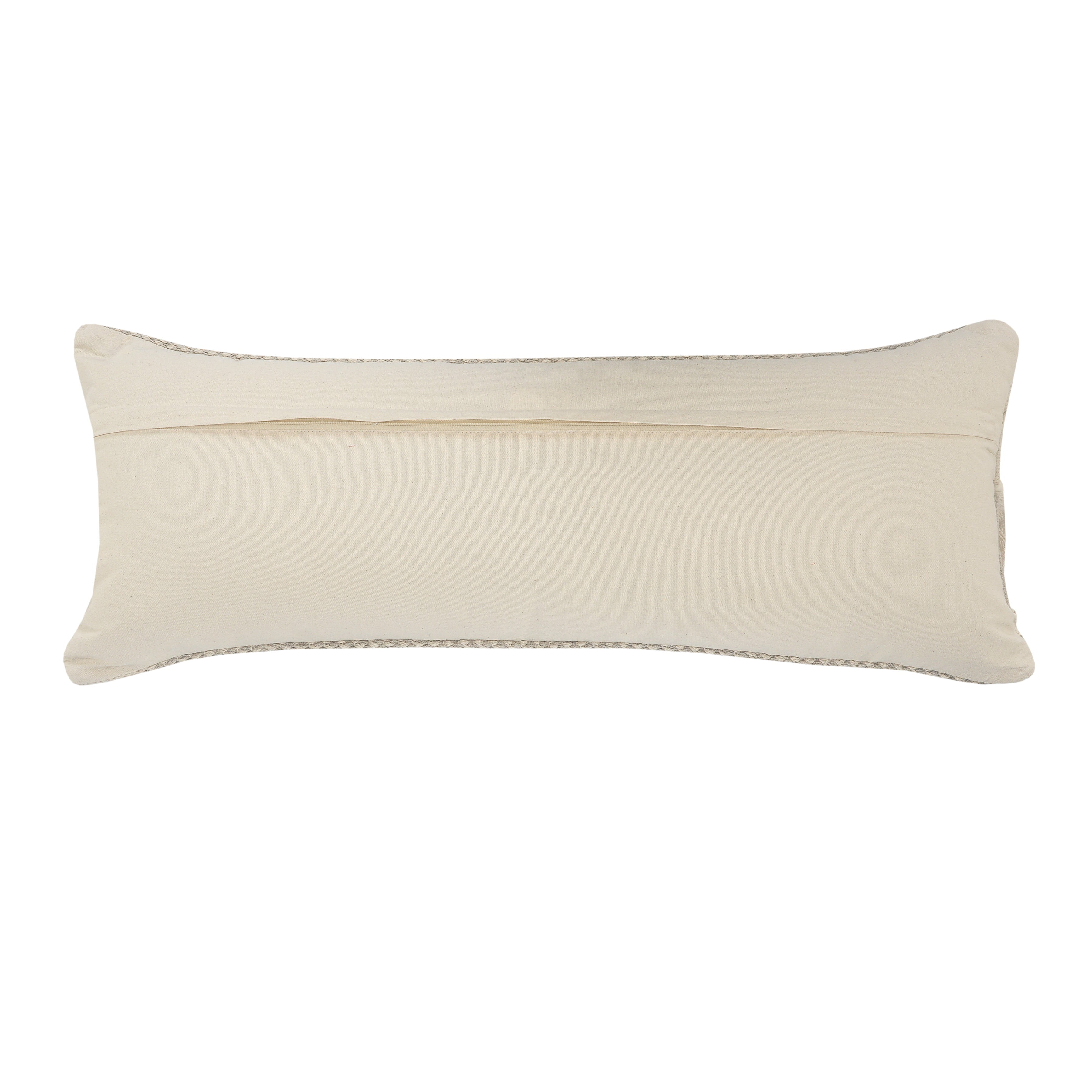 Willey Woven Paths Over-Tufted Throw Pillow, Beige, 14" x 36"
