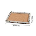 thumbnail image 2 of Pet Mat Cat Mat High Temp Washable Square 19.6x15.7in Bed Rattan for Small Apartment Living, 2 of 7