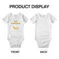 thumbnail image 3 of Cute Baby Bodysuit Lil' Banana Fruit Funny Boy & Gril Baby Clothes (White, 0-3 Months), 3 of 5