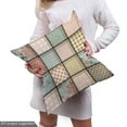 thumbnail image 4 of Ambesonne Shabby Flora Fabric by the Yard Upholstery, Square Pieces Tile, 1 Yard, Multicolor, 4 of 4