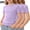 Purple, variant on WAVSUF T-Shirt for Girls 3 Pack Round Neck Short Sleeve Classic Fit 2026 Summer Daily Knitted Tees Pink Size 13/14