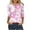 Pink, variant on Drses Womens Tops Dressy Casual Women's Printed Button 3/4 Sleeve T-shirt Loose Top Womens Summer Tops