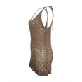 thumbnail image 6 of Besolor Women's Crochet Cover Ups V-Neck Tie Straps Hollow out Coverup Swimwear Summer Beach Vacation Mini Dress, 6 of 7