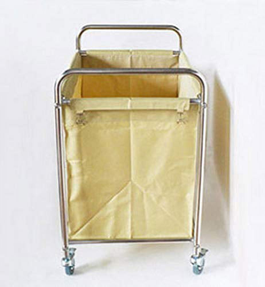 INTSUPERMAI Hotel Clothes Hamper Laundry Sorter Clothing Cart Laundry Baskets Trolley Linen Cart Commercial SS