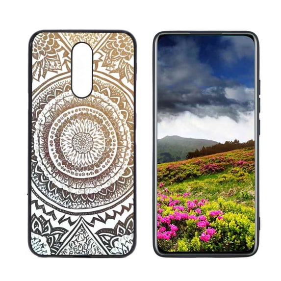 Mandala-Design-198 Phone Case, Degined for LG K12 Plus Case Men Women, Flexible Silicone Shockproof Case for LG K12 Plus