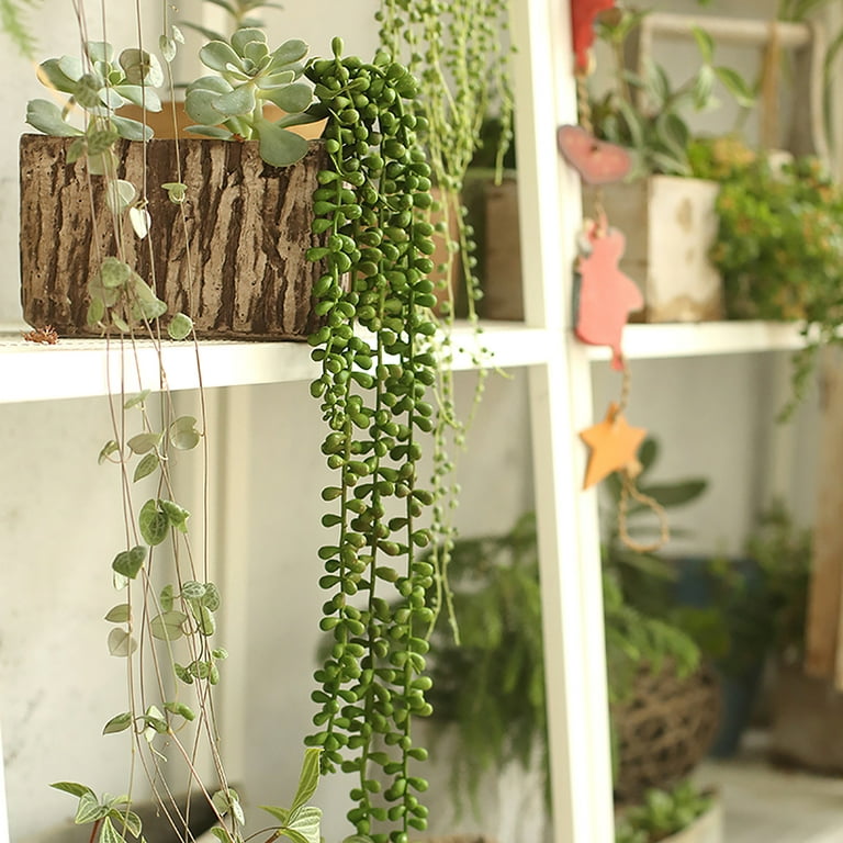 Fake Hanging Plants Artificial Succulents String of Pearls House Vine Plant