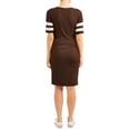 thumbnail image 3 of Maternity Striped Sleeve Body Con Midi Dress, 3 of 4