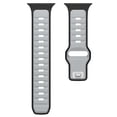 thumbnail image 2 of Sport Bands Compatible with Apple Watch Bands  38/40/41/42mm(Series 10), Soft Silicone Waterproof Adjustable Strap for Apple Watch Series 10 9 8 7 6 5 4 3 2 1 SE,Lightgrayblack, 2 of 8