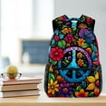 thumbnail image 5 of Lightweight Backpack Peace Sign School Bag Travel Laptop Daypack for Men Women Casual Rucksack, 5 of 6
