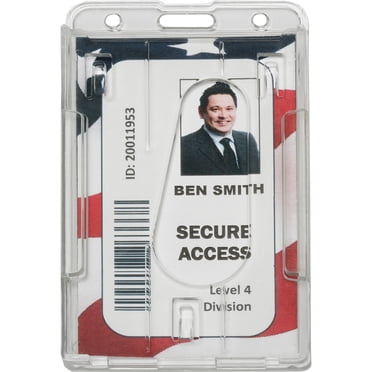 Skilcraft Smart Card Holder With 36" Round Cord Lanyard – Black (1 Each)