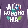 thumbnail image 3 of Lilo & Stitch - Alo Ho Ho Ho Ha - Girls Fitted Short Sleeve Tee, 3 of 5