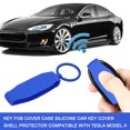 thumbnail image 2 of Étui pour Clé en Silicone, Coque de Protection pour Clé de Voiture Compatible avec Tesla Model X, 2 of 7