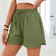 thumbnail image 5 of Timegard Summer Womens Shorts High Waist Loose Light Beach Casual Shorts Solid Color Travel Ruched Shorts, 5 of 8