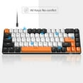 thumbnail image 4 of MageGee Portable 60% Mechanical Gaming Keyboard, MK-Box LED Backlit Compact 68 Keys Mini Wired Office Keyboard with Red Switch for Windows Laptop PC Mac - Black/Grey, 4 of 8
