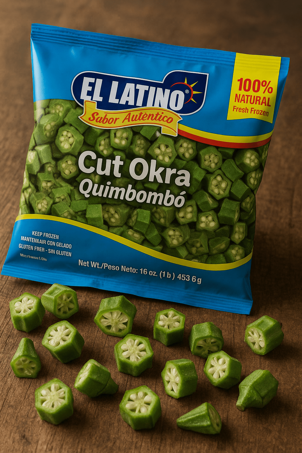 El Latino Cut Okra 16oz