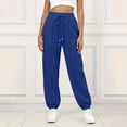 thumbnail image 2 of Sweatpants for Women Elastic Waist Drawstring Joggers Loose Sweatpants With Pockets Casual Track Pant Sizes S-2XL, 2 of 7