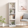 thumbnail image 7 of FONIRRA 56" Tall Bookcase,  Freestanding 4-Tier Open Shelf with Anti-Tipping Kits, White, 7 of 7