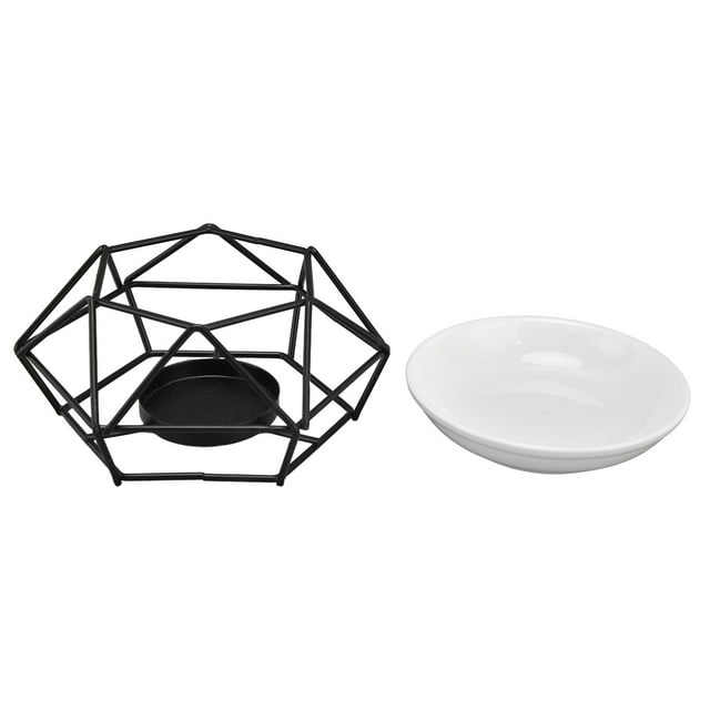 Essential Oil , Multi Purpose Geometric Wrought Iron Candle Holder Beautiful Practical Wide Application for Home Decor for Gifts