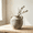 Sandy white mixed with grayish brown, variant on iFaveorr Rustic Green Ceramic Vase 10.1 Inch Height, Handcrafted Distressed Amphora Vase with Square Double Handles, Wabi‑Sabi Decorative Vase for Home Table Centerpiece