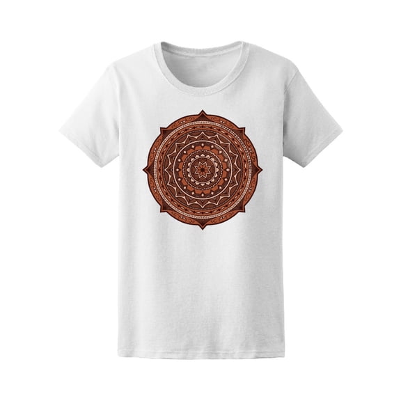 Geometric Brown Tribal Mandala Tee Women's -Image by Shutterstock
