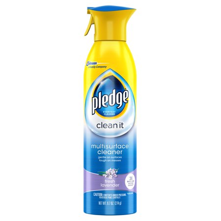 - Pledge Multisurface Cleaner Aerosol, Fresh Lavender, 9.7 Ounces