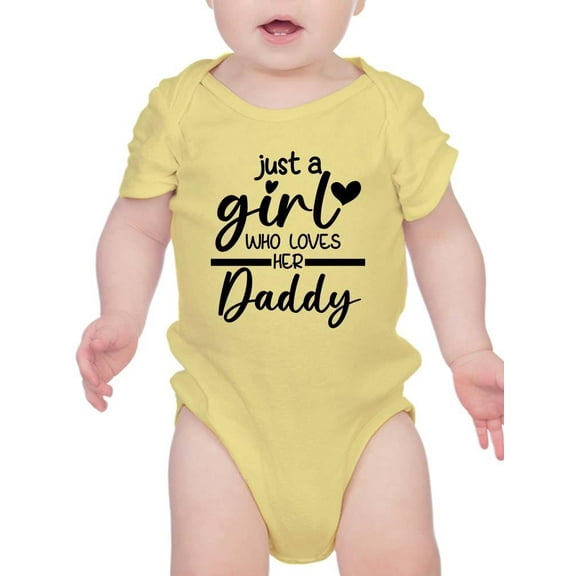 Just A Girl Who Loves Her Daddy Bodysuit Infant -Smartprints Designs, Newborn