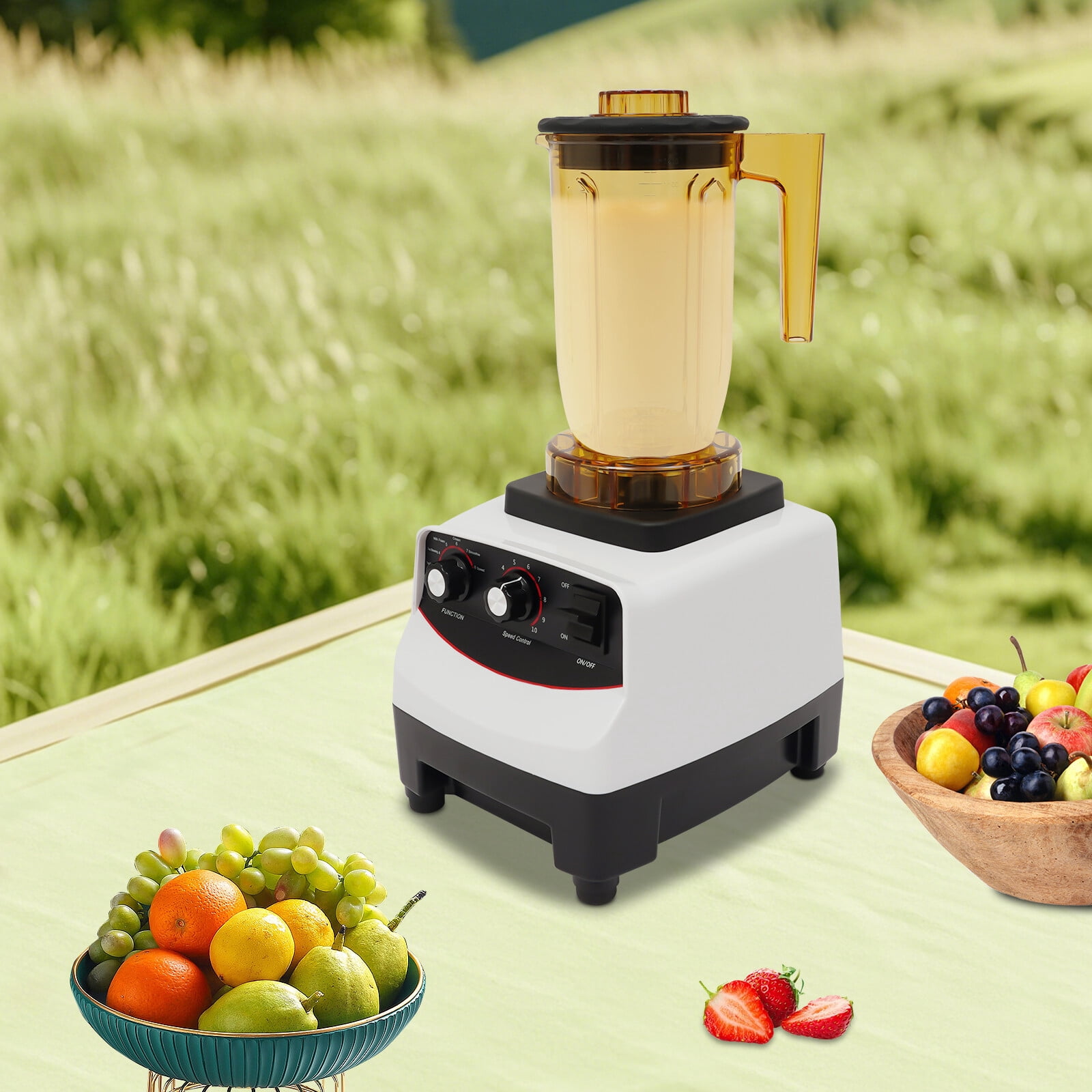 Tea Brewing Machine,Bubble Tea Machine 1200ml Multifuction Food Blender w/ 4Cups
