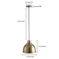thumbnail image 7 of Aiwen 1 Light Gold Metal Shade Pendant Light Vintage Home Decor Ceiling Hanging Lamp, 7 of 7