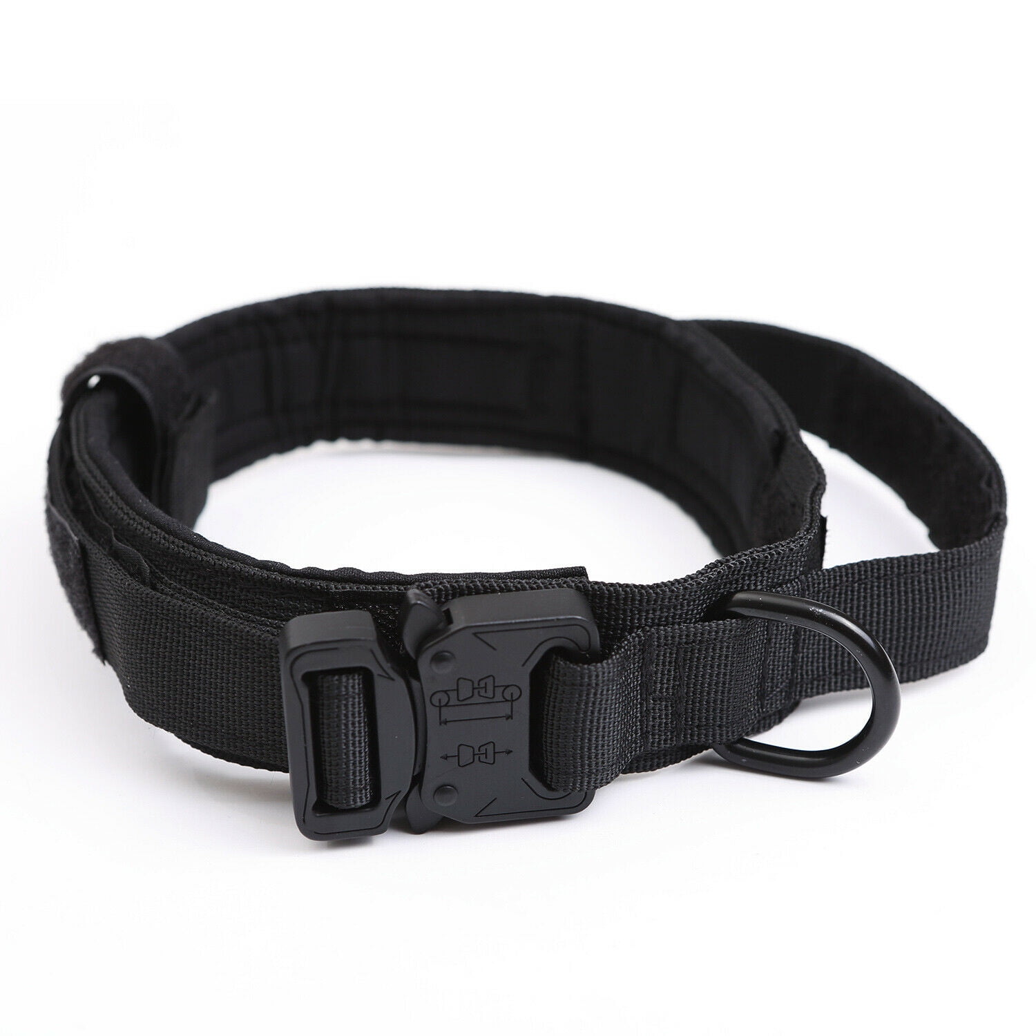 Tactical Military K9 Dog Training Collar With Metal Buckle For L Dog
