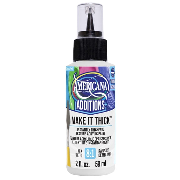 DecoArt Americana Additions Make it Thick - Acrylic Paint Thickening Medium