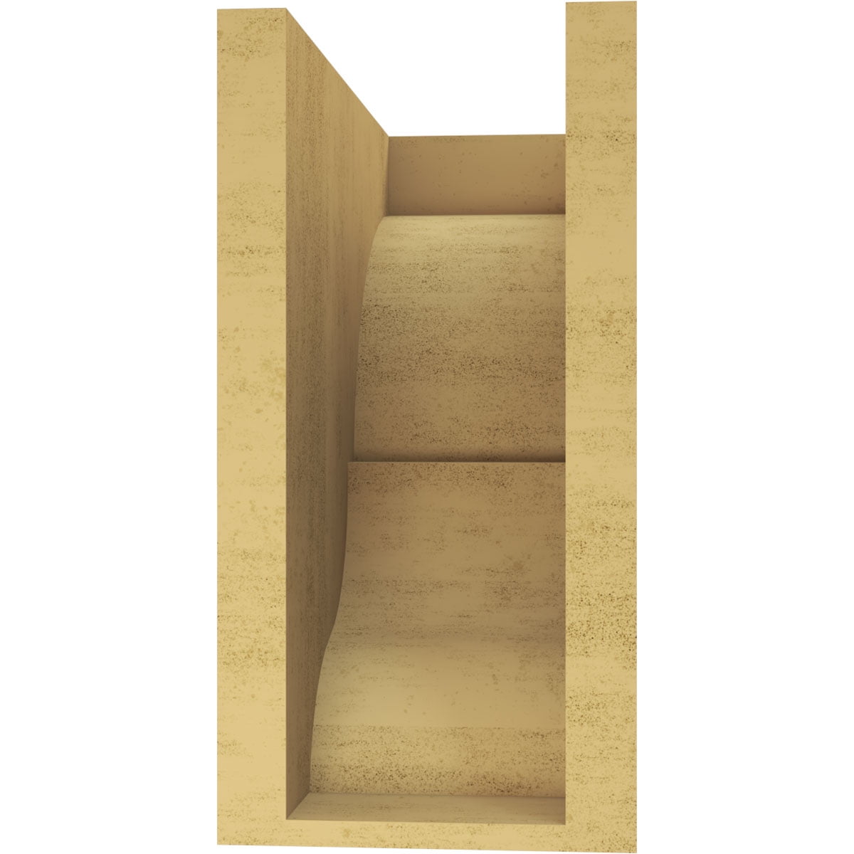 6"W x 12"D x 12"H Classic Asheboro Rough Cedar Woodgrain TimberThane Corbel, Primed Tan