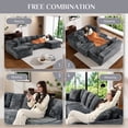 thumbnail image 5 of Wiilayok U Shaped Sectional Sofa,130” Modular Corduroy Cloud Sofa with Extra Deep Seat for Living Room, No Assembly, Gray, 5 of 10