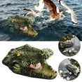 thumbnail image 2 of Floating Alligator Head Decoy, 8.66x4.33x4.5 in, Realistic Resin Wildlife Deterrent, Protects Ponds and Pools from Raccoons and Birds, 2 of 8