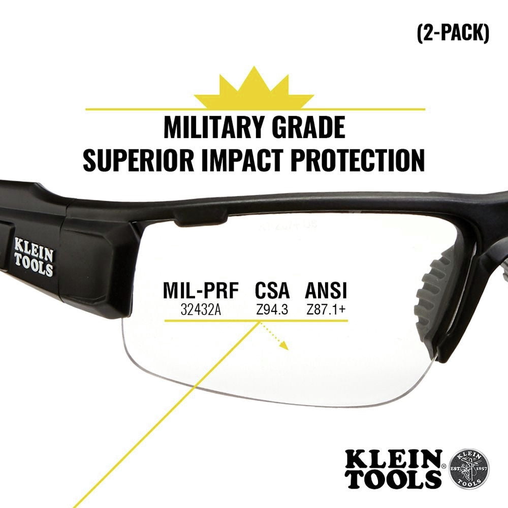 Klein Tools Pro Safety Glasses Wide Lens 2-Pack