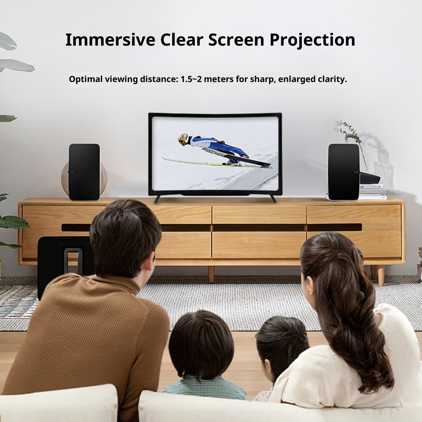 Curved Phone Screen Expander Eye Care Technology Stable Anti Slip Stand Portable Multiple Scenario Entertainment