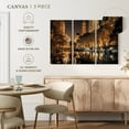 thumbnail image 5 of Elephant Stock Central Park Glow Wall Art - Horizontal Multi Panel Canvas - Living Room Wall Decor - City Multi Panel - Orange And Black Decor By Assaf Frank - 33" x 20", 5 of 8
